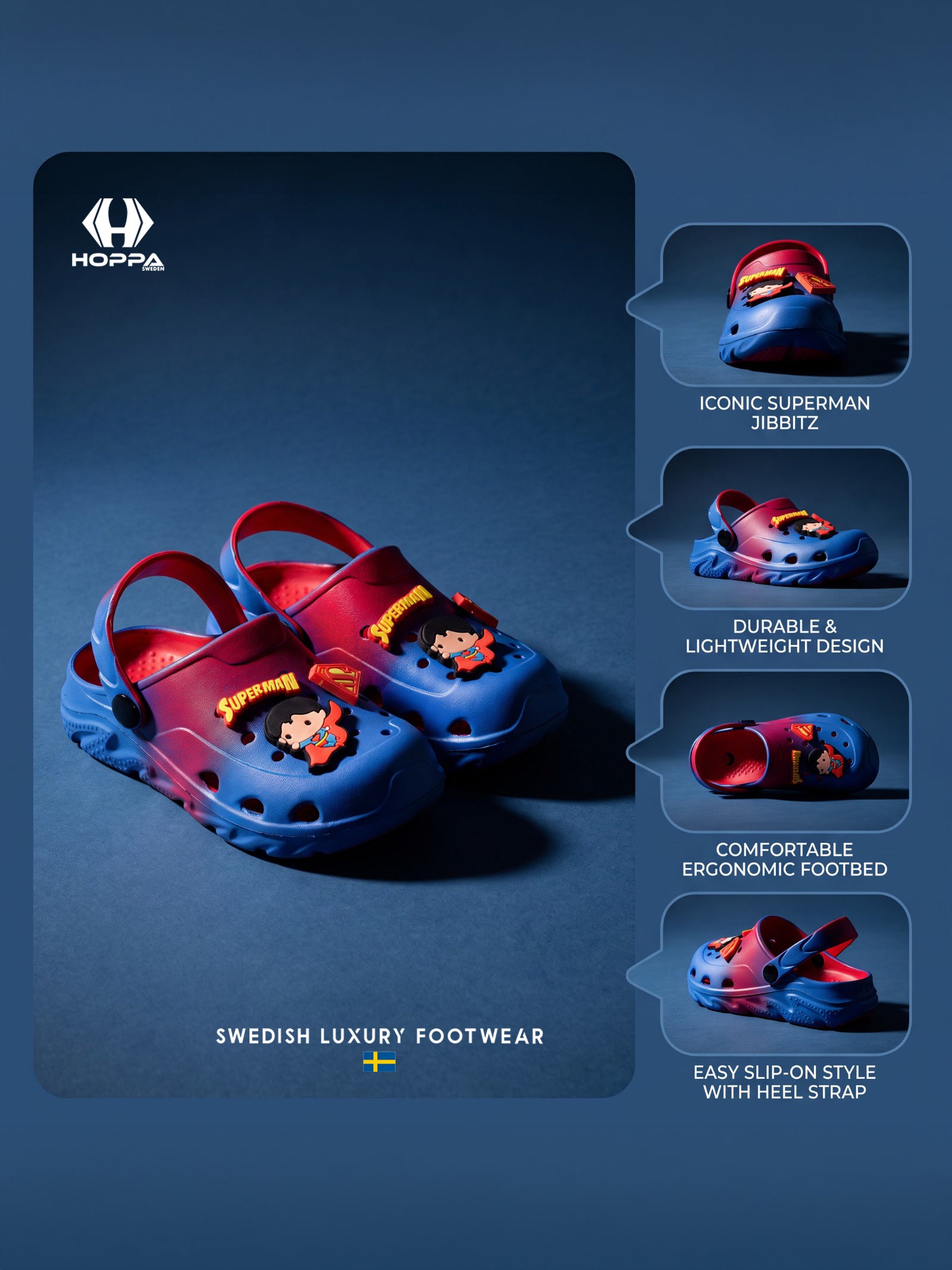 SUPERMAN KIDS CLOGS