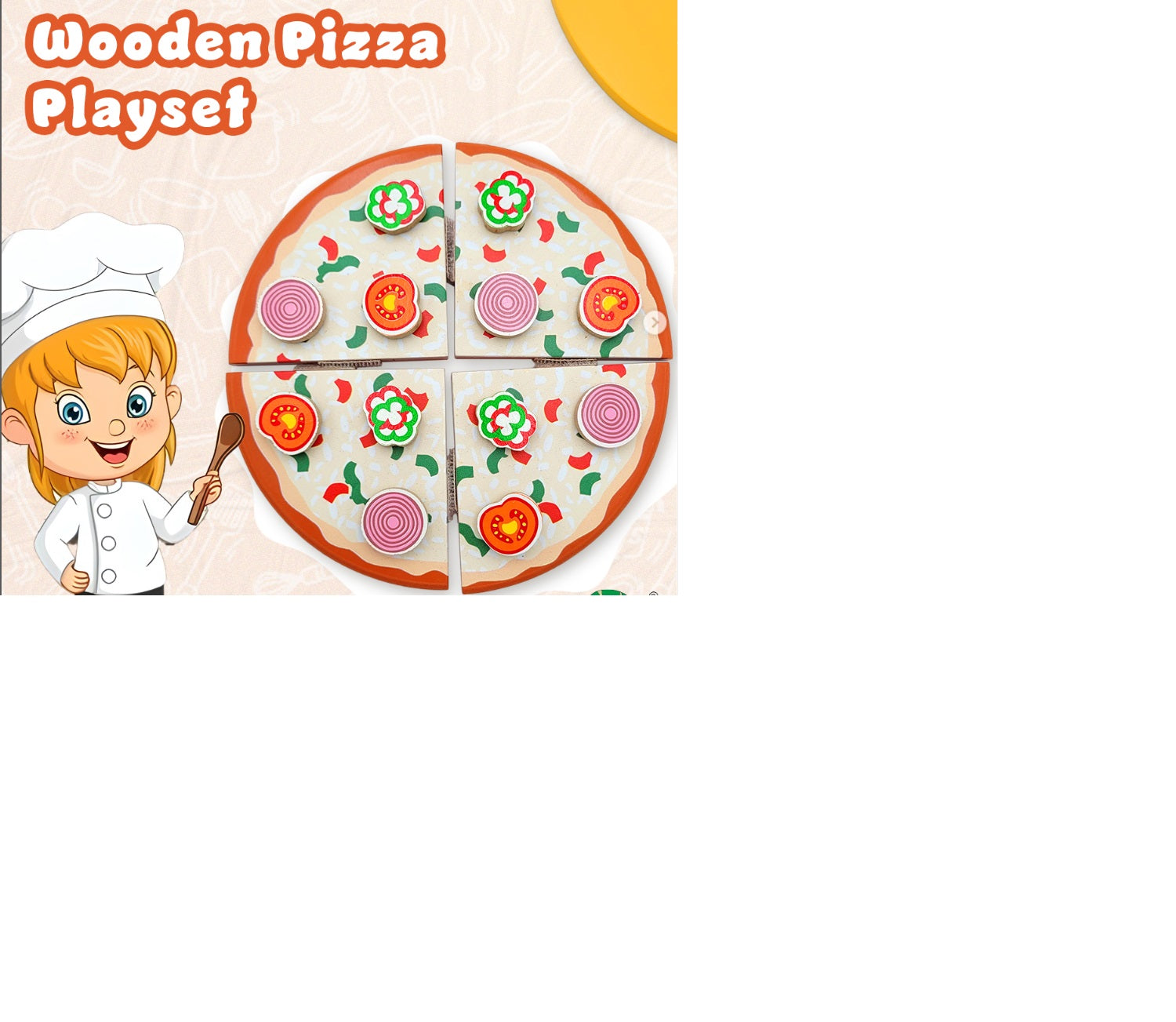 Wooden pizza set
