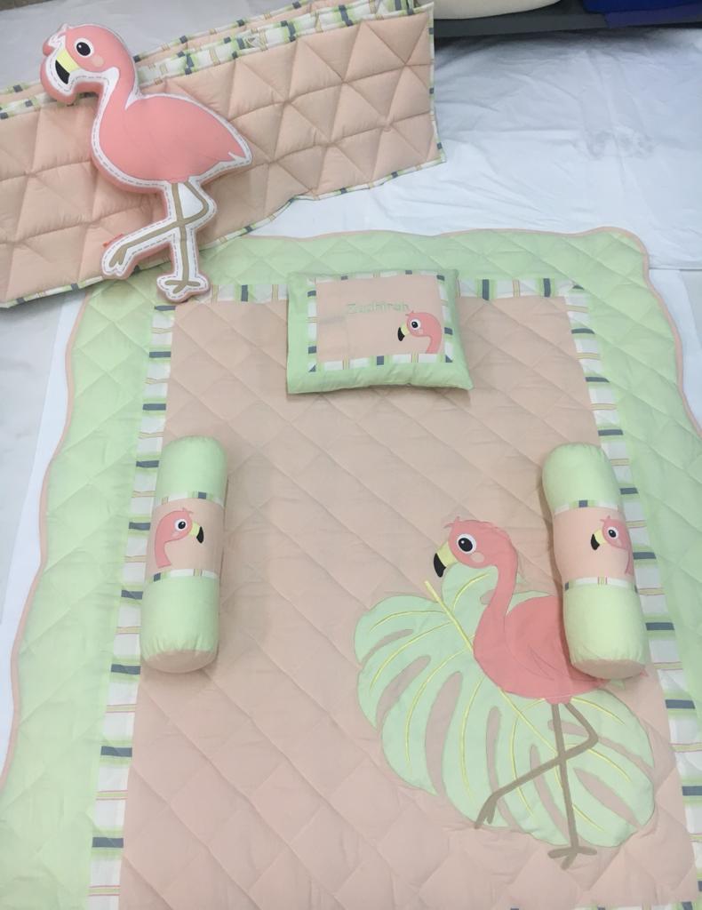 Flamingo cot sale set