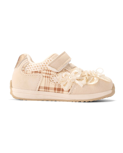The Little Boo white bow sneakers for kids