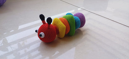 Crochet caterpillar stacker