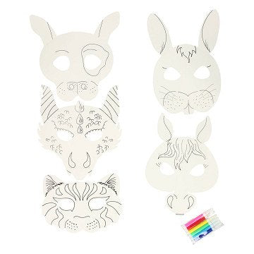 DIY Animal masks with marker
