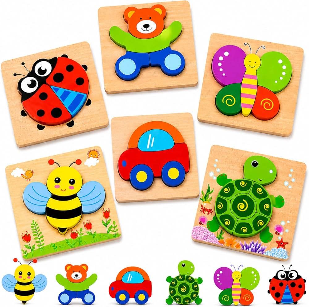 Wooden 3-D puzzles
