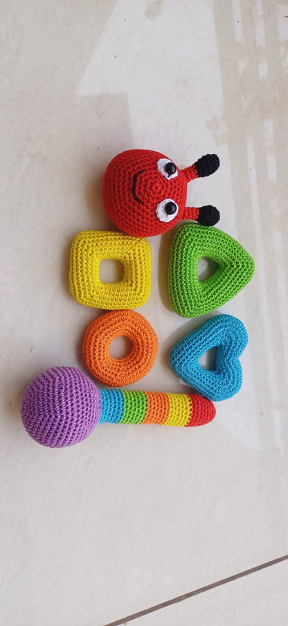 Crochet caterpillar stacker