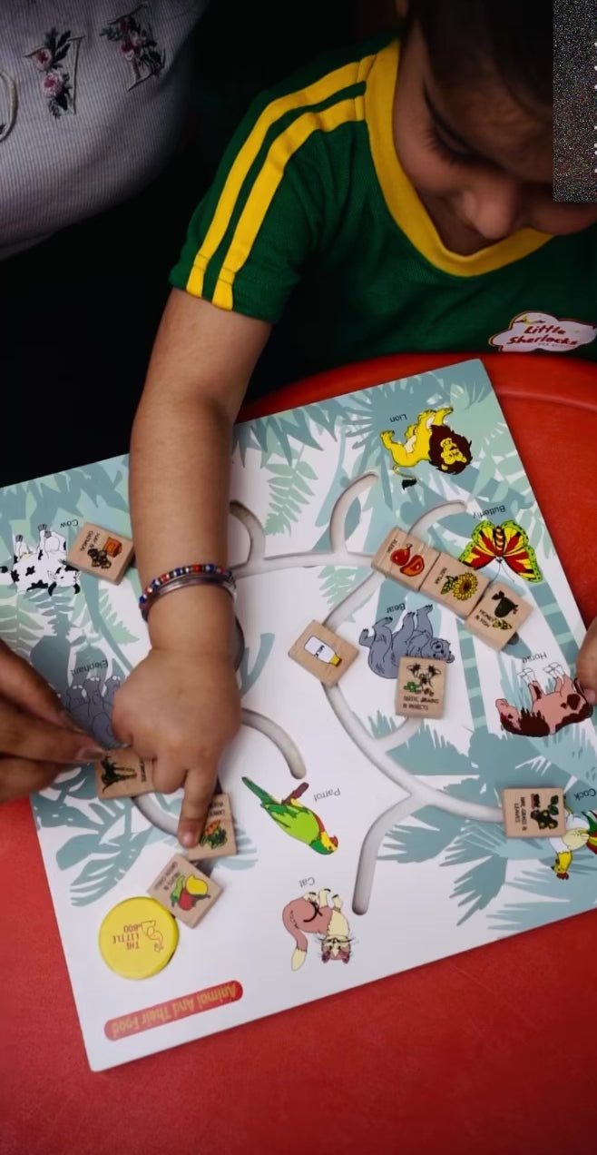Animal and their food- Maze Puzzle